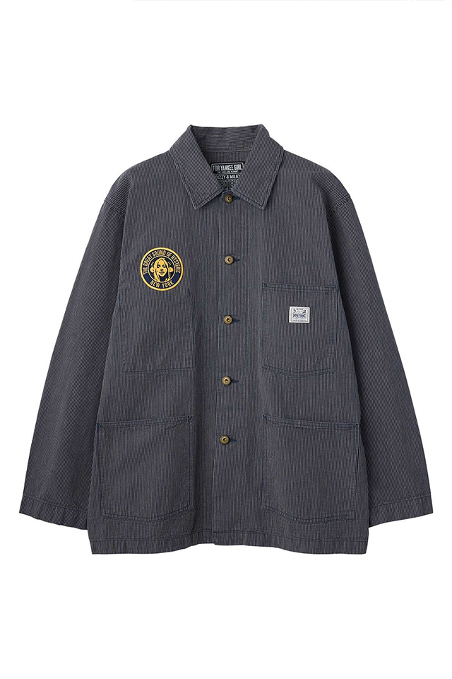 HYSTERIC GLAMOUR スタンドカラー 鹿子ジャケット 刺繍ガール紺M HYSTERIC GLAMOUR スタンドカラー 鹿子ジャケット 刺繍ガール紺M