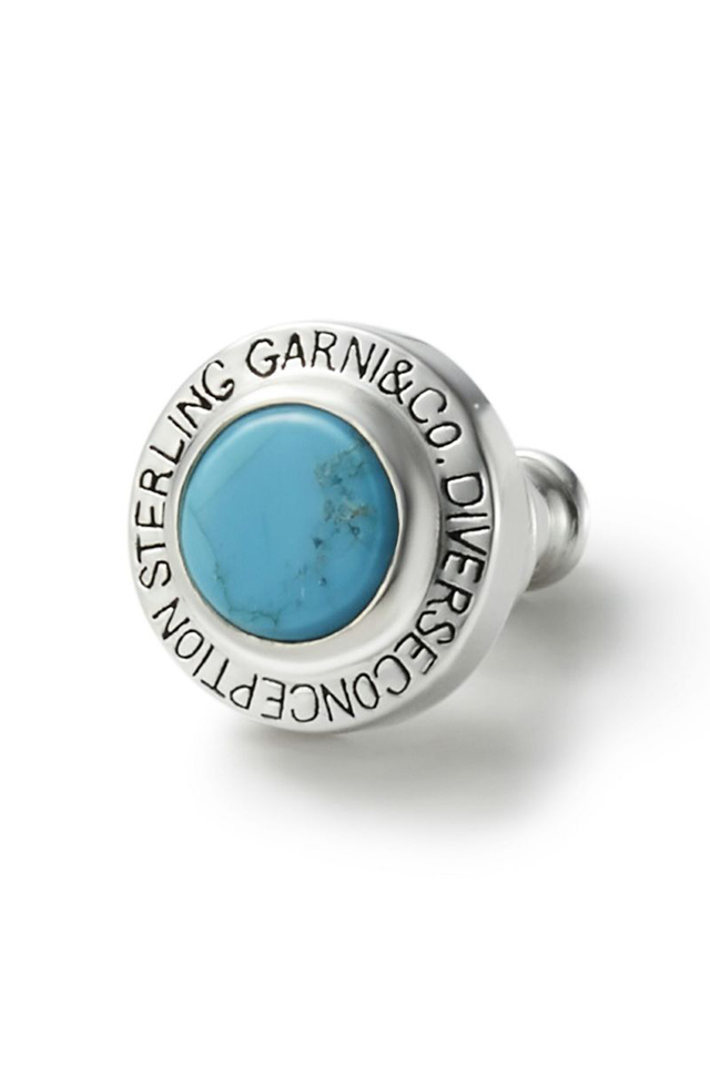 GARNI ガルニ GARNI ガルニ GP22043 Round Stone Pierce ラウンドストーンピアス BLUE 正規通販 メンズ  レディース /MOLOTOV COCKTAIL モロトフカクテル 通販