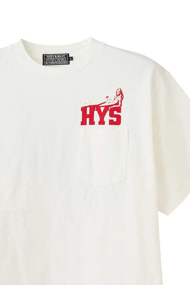 【レア品】ヒステリックグラマー バイカラー HYSロゴ 半袖コットンニット L HYSTERIC GLAMOUR ヒステリックグラマー / HYSTERIC GLAMOUR