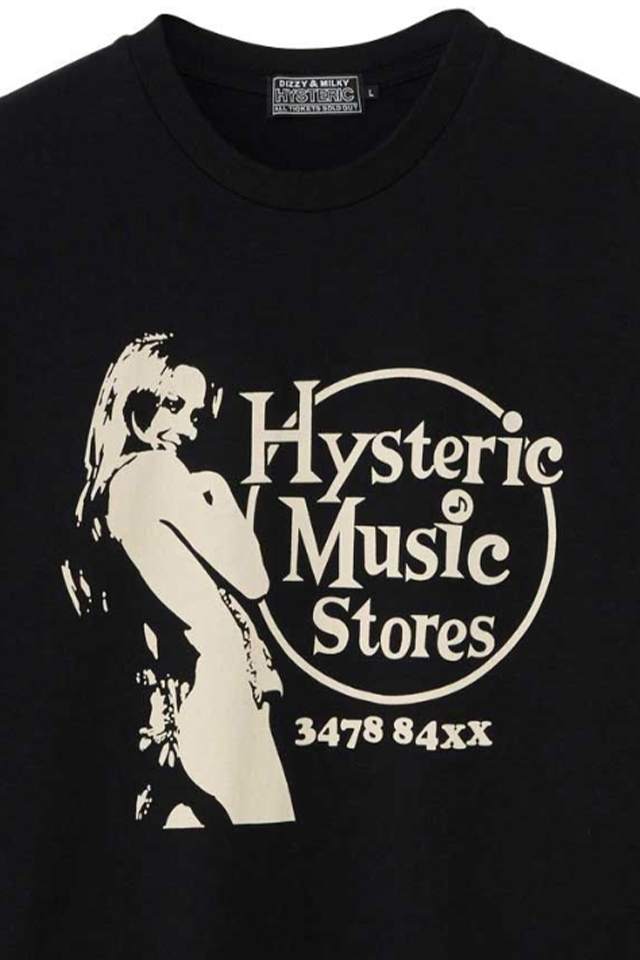 即完売必至！【ヒステリックグラマー】 MUSIC STORES Tシャツ HYSTERIC GLAMOUR - MUSIC STORES Tシャツ / ホワイト | Tempt