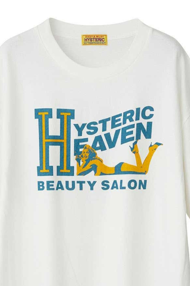 送料無料 トップス HYSTERIC GLAMOUR ヒステリックグラマー H BEAUTY SALON オーバーサイズTシャツ / ブラック 返品交換不可 H BEAUTY SALON オーバーサイズTシャツ|HYSTERIC GLAMOUR WOMEN