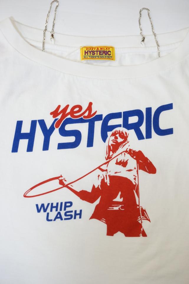 HYSTERICGLAMOUR WHIP LASH ショート丈Tシャツ HYSTERIC GLAMOUR - WHIP LASH ショート丈Tシャツ / ホワイト
