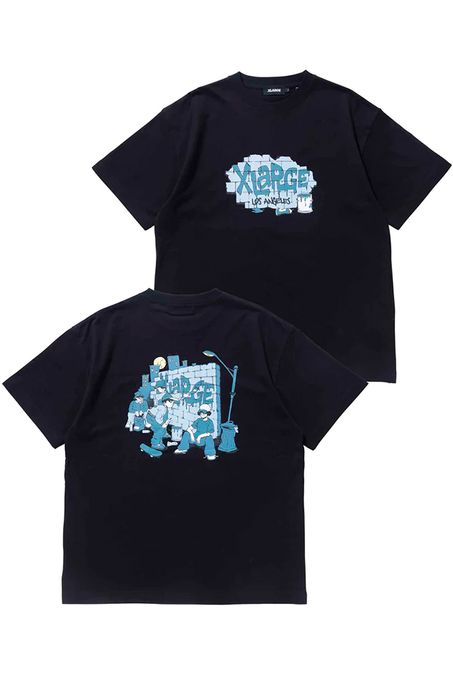 XLARGE エクストララージ 101233011028 GRAFFITI BOMBING S/S TEE XLARGE Tシャツ BLACK  正規通販 メンズ レディース