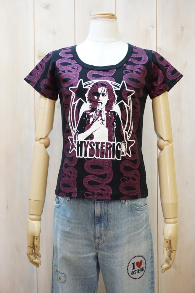 新品未使用　ヒステリックグラマー　Y2K　ラメ バタフライ＆ガール ショート丈 HYSTERIC GLAMOUR ヒステリックグラマー 正規取扱店 / HYSTERIC