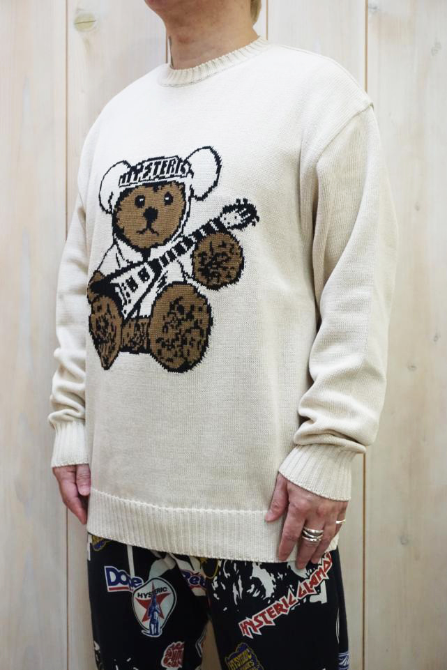ヒステリック hysterics TEDDYジャカードセーター 02233NS06 ブラック サイズ：L HYSTERIC GLAMOUR（ヒステリックグラマー）の「HYSTERIC TEDDYジャ