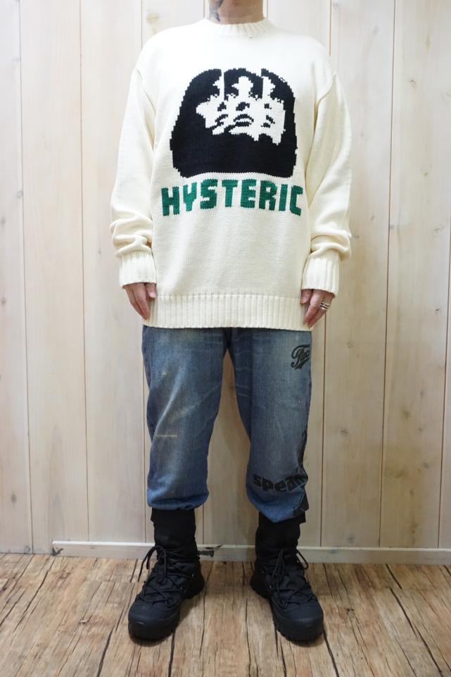 ヒステリックグラマー　レディース　トップス HYSTERIC GLAMOUR]THE BAD GIRLS編込 セーター/BLACK(02243NS04