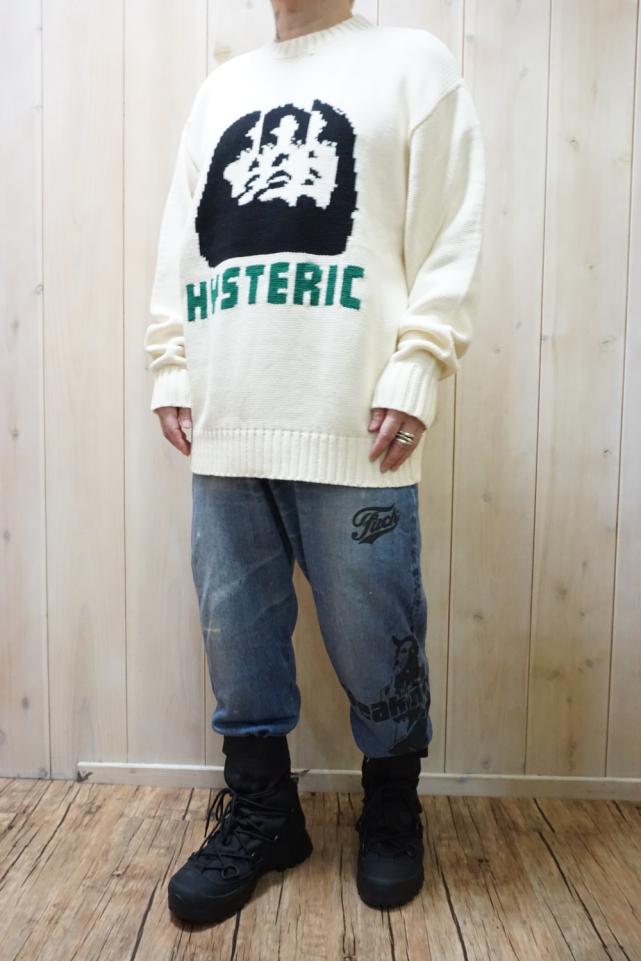 HYSTERIC GLAMOUR ヒステリックグラマー デニム　切替　ニット HYSTERIC GLAMOUR ヒステリックグラマー デニム 切替 ニット