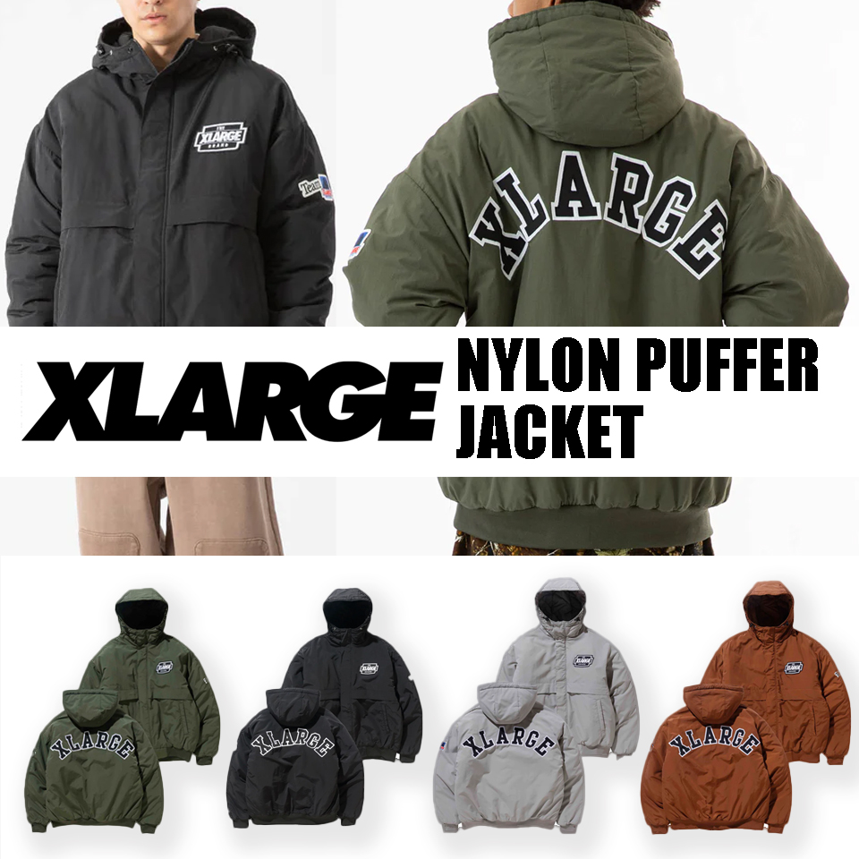 大人気！XLARGE エクストララージ 101233021006 NYLON PUFFER JACKET ...