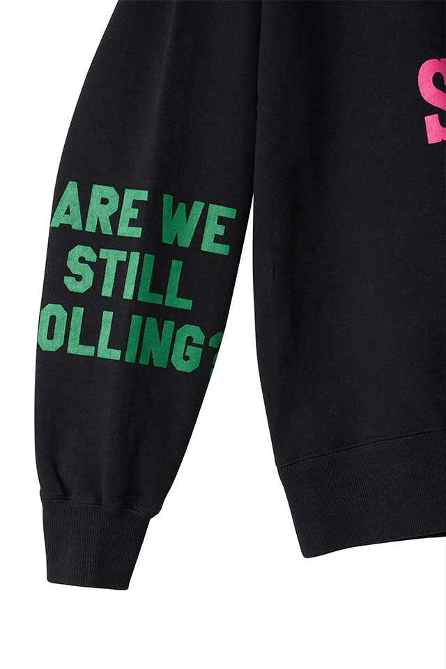 極美品★ヒステリックグラマー⬛︎2024⬛︎スウェット⬛︎ブラック⬛︎袖プリント⬛︎L HYSTERIC GLAMOUR ヒステリックグラマー / HYSTERIC GLAMOUR