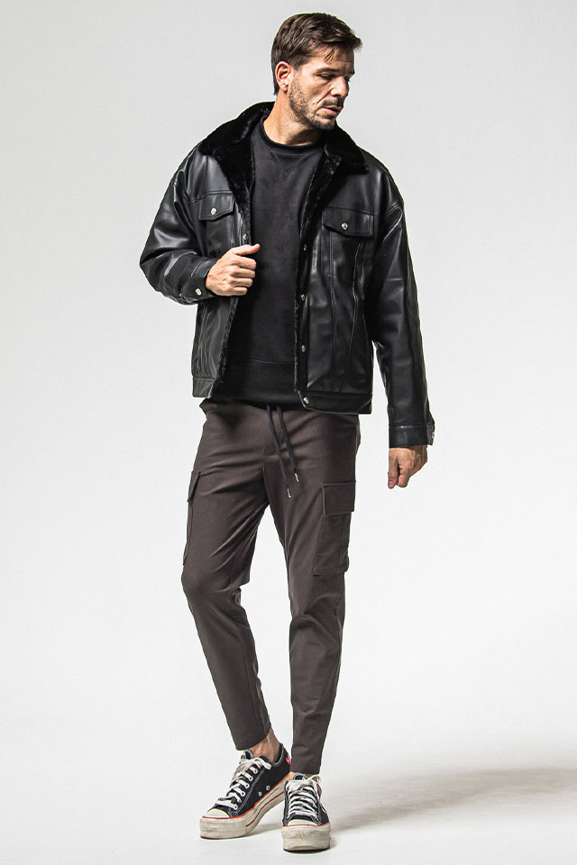 完売品 rokh ×  レザークロップドジャケット S ◎ 完売品 rokh × h&m レザークロップドジャケット S - メルカリ