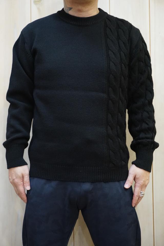 買い保障できる ニット RIB CREW NECK KNIT PO リブクルーネックニット