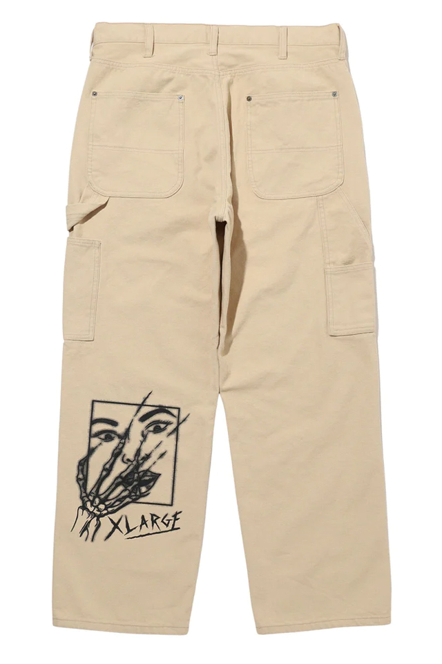 XLARGE エクストララージ / XLARGE エクストララージ 101234031005 GRAPHIC PAINTER PANTS XLARGE  グラフィックペインターパンツ BEIGE 正規通販 メンズ レディース /MOLOTOV COCKTAIL モロトフカクテル 通販