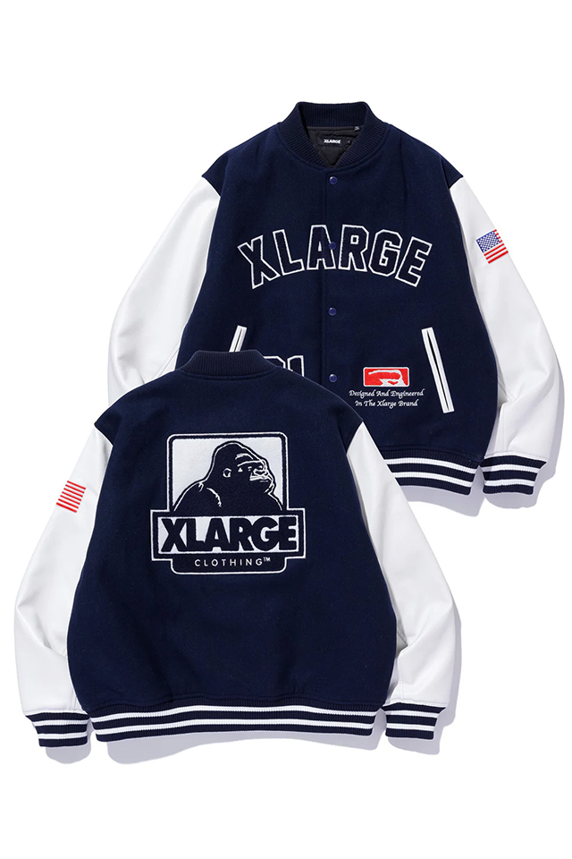 XLARGE スタジャン VARSITY JACKET キルティング ワッペン 一