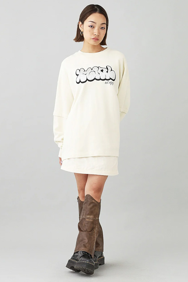 トップス XGIRL PLUMP LOGO LAYERED SWEAT TOP X-girl エックスガール / X-girl エックスガール 105244012011