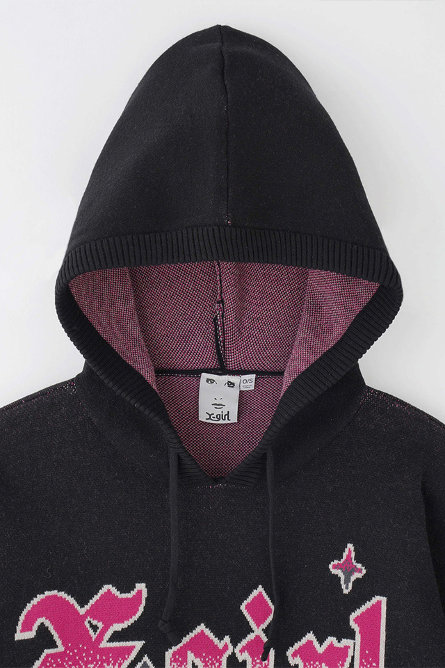 楽天市場】スペシャルプライス【公式】X-girl エックスガール COLLEGE LOGO KNIT HOODIE ニットパーカー ロゴ フーディー  レディース トップス 上着 おしゃれ 人気 贈り物 ギフト プレゼント : XLARGE X-girl公式calif楽天市場店