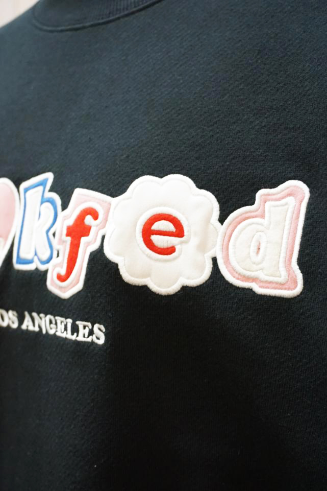 MILKFED. ミルクフェド 103234012005 PATCH SWEATSHIRT MILKFED. クルーネックスウェット BLACK X-girl MILKFED. ミルクフェド 103234012005 PATCH SWEATSHIRT