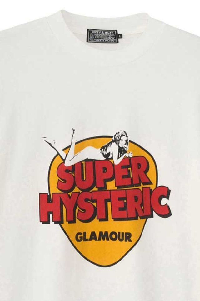 L HYSTERIC Tシャツ 02243CL08 ヒステリックグラマー HYSTERIC GLAMOUR - SOUND REVOLUTION Tシャツ / ホワイト | Tempt