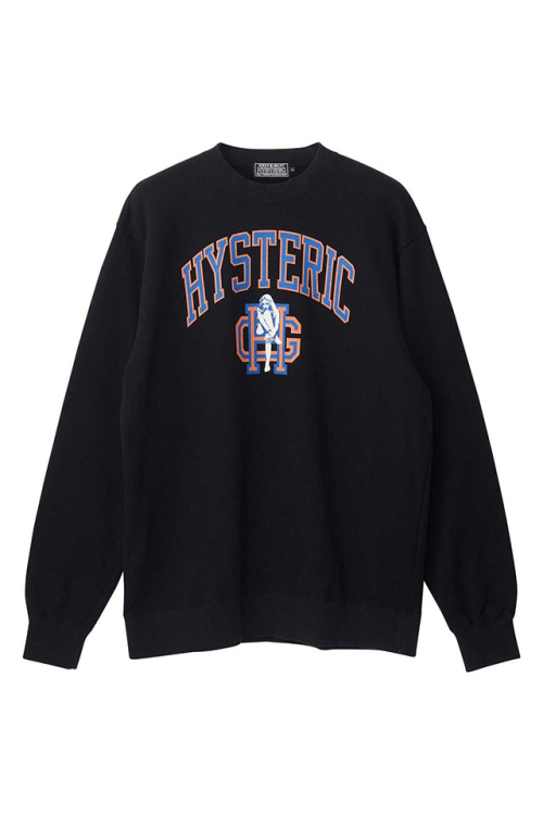 HYSTERIC GLAMOUR ヒステリックグラマー 02263CS02 BAD GIRL CLUB スウェット BLACK 正規通販 メンズ