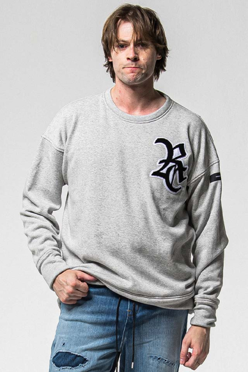 RESOUND CLOTHING リサウンドクロージング RC38-C-004 RC chenille velours fleece drop trainer ベロアフリースドロップトレーナー GRAY 正規通販 メンズ 2025年11月20日入荷予定