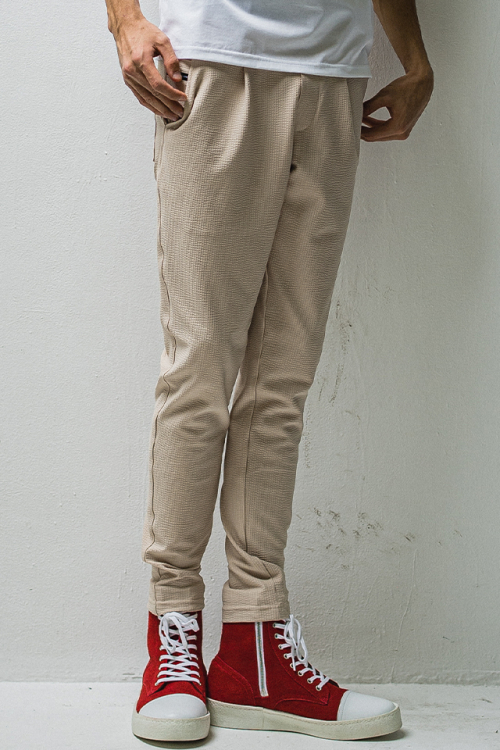RESOUND CLOTHING  リサウンドクロージング RC27-ST-016T CHRIS EASY TUCK PANTS クリスイージータックパンツ BEIGE 正規通販 メンズ