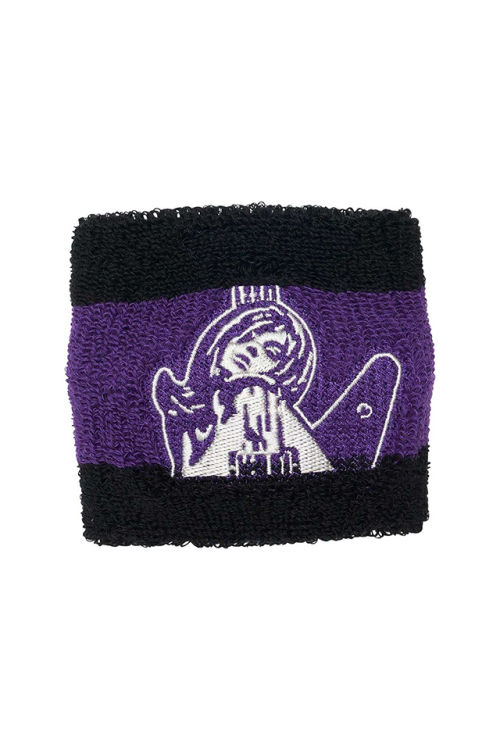 HYSTERIC GLAMOUR ヒステリックグラマー 01261QG02 GUITAR GIRL刺繍 リストバンド PURPLE 正規通販 メンズ レディース