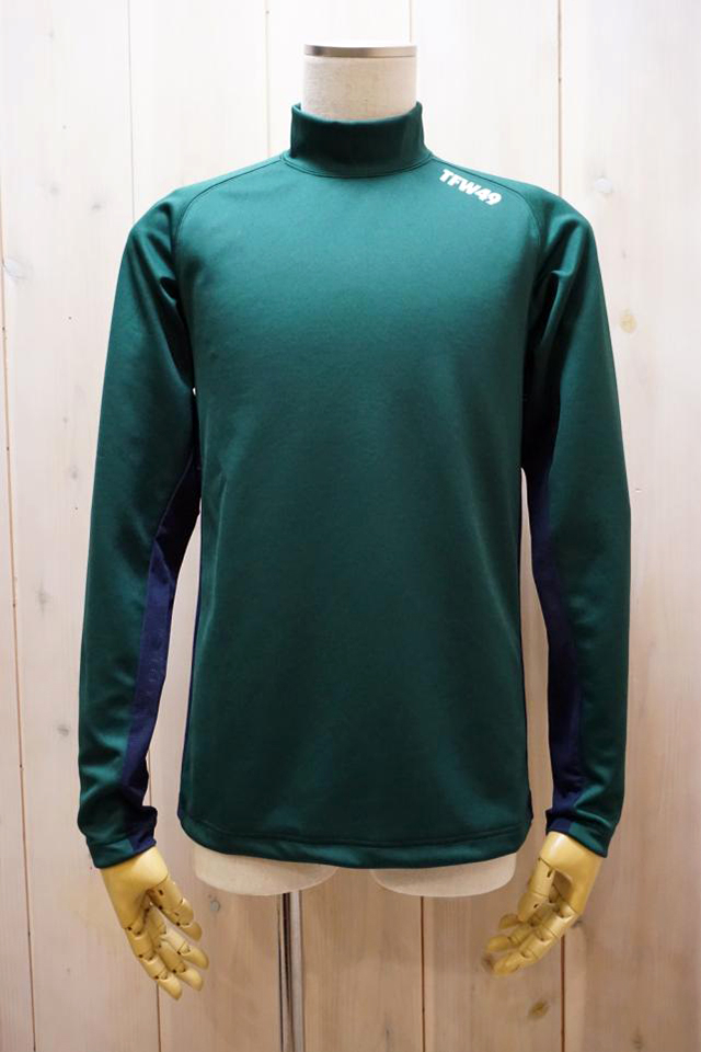 TFW49 ティーエフダブリューフォーティーナイン T102320009 LS MOCKNECK SIDE MESH T モックネックロングスリーブTシャツ GREEN 正規通販 メンズ ゴルフ