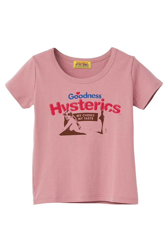 HYSTERIC GLAMOUR ヒステリックグラマー 01261CT08 GOODNESS チビTシャツ PINK 正規通販 レディース