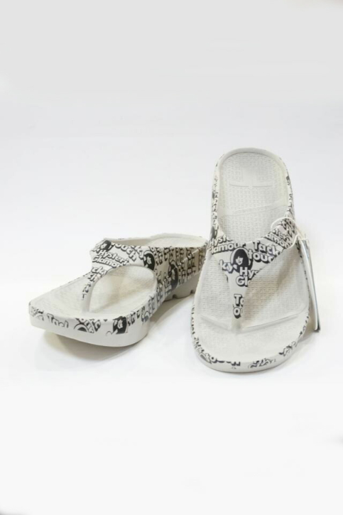 HYSTERIC GLAMOUR ヒステリックグラマー 02221QS03 TELIC/CIRCLE GIRL W-FLIPFLOPリカバリーサンダル GRAYISH BEIGE 正規通販 メンズ