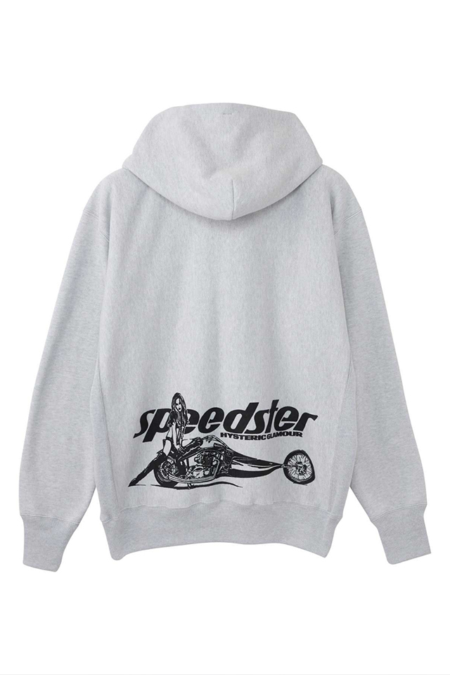 HYSTERIC GLAMOUR ヒステリックグラマー 02233CF03 SPEEDSTER ヘビーウエイトパーカー TOP GRAY 正規通販 メンズ