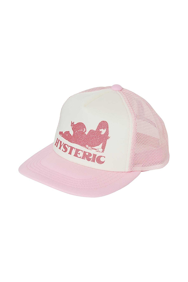 HYSTERIC GLAMOUR ヒステリックグラマー 01263QH04 BLACK CAT WOMAN メッシュキャップ PINK 正規通販 レディース メンズ