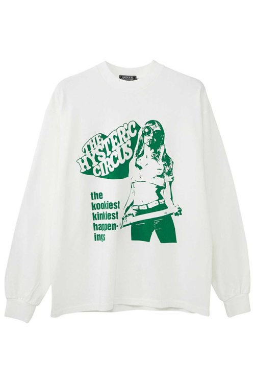 HYSTERIC GLAMOUR ヒステリックグラマー 02233CL12 HYSTERIC CIRCUS Tシャツ WHITE 正規通販 メンズ