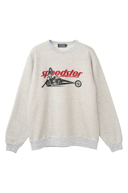 HYSTERIC GLAMOUR ヒステリックグラマー 02253CS08 SPEEDSTER スウェット TOP GRAY 正規通販 メンズ