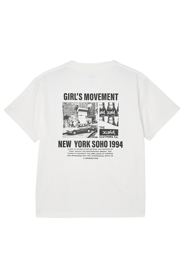 X-girl エックスガール 105262011027 X-girl HISTORY S/S TEE Tシャツ WHITE 正規通販 レディース