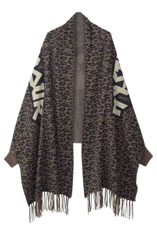 HYSTERIC GLAMOUR ヒステリックグラマー 01233ND01 MAIDEN LOGOジャカード ショールカーディガン BEIGE 正規通販 レディース