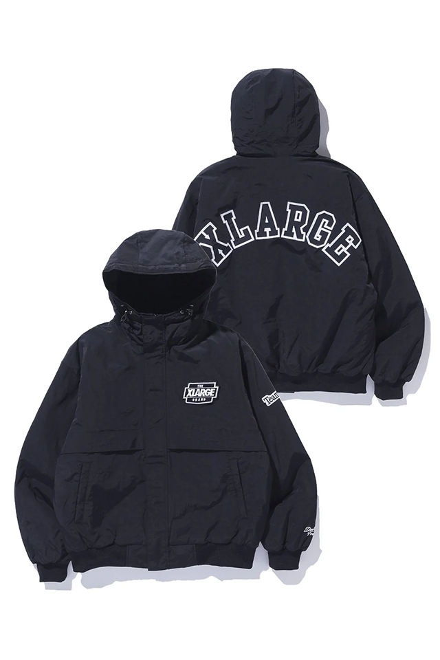 XLARGE エクストララージ 101263021010 NYLON PUFFER JACKET ナイロンパファージャケット BLACK 正規通販 メンズ レディース