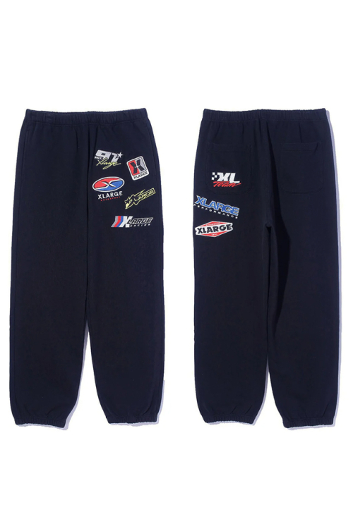 XLARGE エクストララージ 101254031004 MULTI LOGO SWEAT PANTS マルチロゴスウェットパンツ BLACK 正規通販 メンズ レディース
