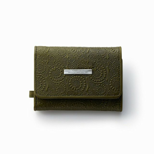 GARNI ガルニ GL19001 Vine Pattern Three Fold Wallet 財布 KHAKI 正規通販 メンズ レディース