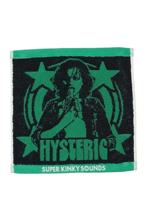 HYSTERIC GLAMOUR ヒステリックグラマー 02261QC02 WOMAN BANANA タオルハンカチ GREEN 正規通販 メンズ レディース