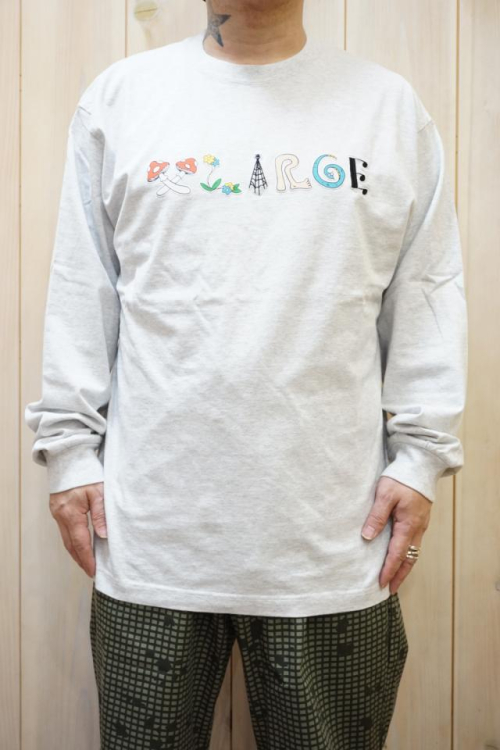 XLARGE エクストララージ 101223011039 HOOKED ON MUSIC L/S TEE XLARGE ロングスリーブTシャツ ASH 正規通販 メンズ レディース