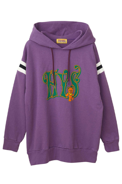 HYSTERIC GLAMOUR ヒステリックグラマー 01231CO02 HYS BEAR ワンピース PURPLE 正規通販 レディース メンズ