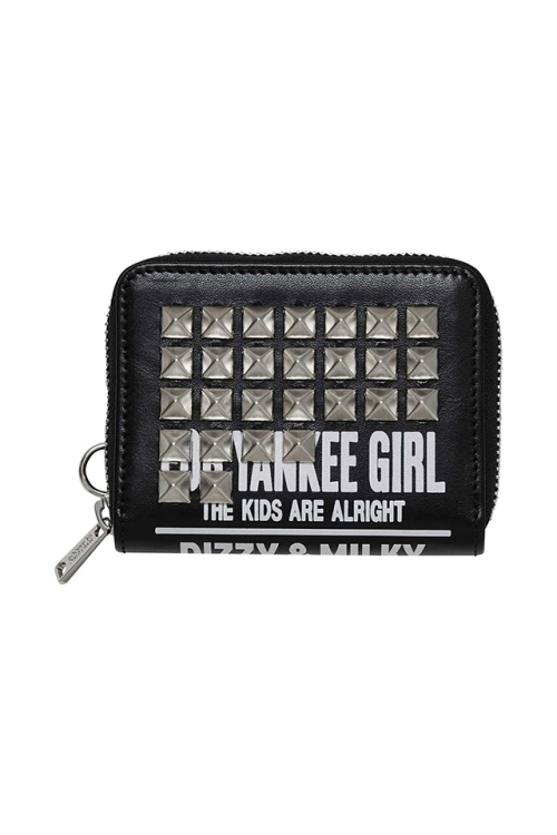 HYSTERIC GLAMOUR ヒステリックグラマー 01263QG01 DIZZY＆MILKY スタッズラウンドジップウォレット BLACK 正規通販 レディース メンズ