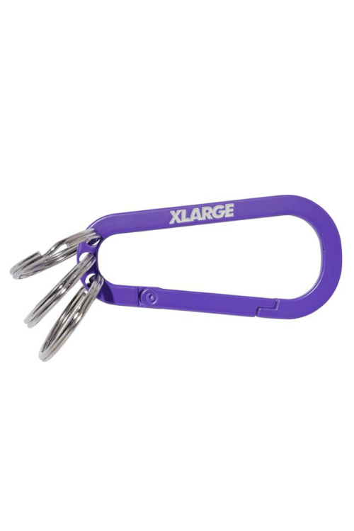 XLARGE エクストララージ 101221054002 STANDARD LOGO KEYRING CARABINER XLARGE キーリングカラビナ PURPLE 正規通販 メンズ レディース