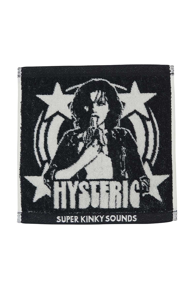 HYSTERIC GLAMOUR ヒステリックグラマー 02261QC02 WOMAN BANANA タオルハンカチ BLACK 正規通販 メンズ レディース