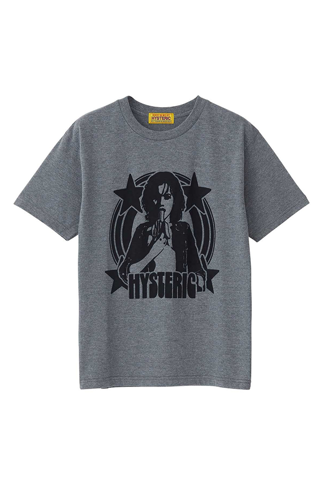 HYSTERIC GLAMOUR ヒステリックグラマー 01261CT17 BANANA GIRL Tシャツ TOP GRAY 正規通販 レディース