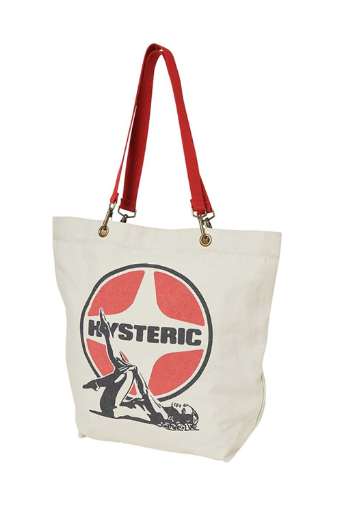 HYSTERIC GLAMOUR ヒステリックグラマー 02263QB02 LEISURE WOMAN トートバッグ WHITE 正規通販 メンズ レディース