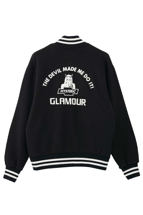 HYSTERIC GLAMOUR ヒステリックグラマー 02231CJ01 DEVIL MADE ME DO IT ジャンパー BLACK 正規通販 メンズ