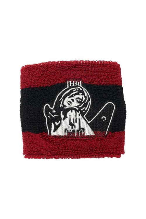 HYSTERIC GLAMOUR ヒステリックグラマー 01261QG02 GUITAR GIRL刺繍 リストバンド RED 正規通販 メンズ レディース
