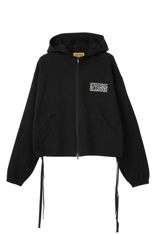 HYSTERIC GLAMOUR ヒステリックグラマー 01261CF05 TAKES ME HIGHER刺繍 パーカー BLACK 正規通販 レディース