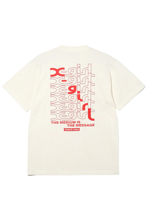 X-girl エックスガール 105242011015 STEP MILLS LOGO S/S TEE Tシャツ WHITE 正規通販 レディース