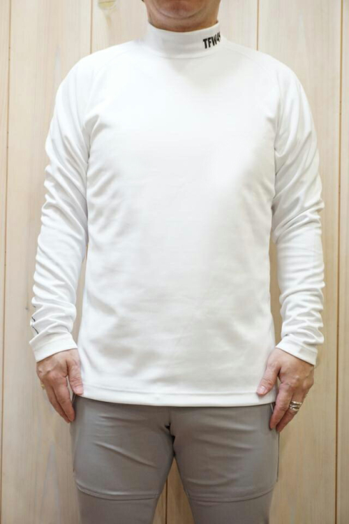 TFW49 ティーエフダブリューフォーティーナイン T102220014 LS MOCKNECK SIDE MESH T モックネックロングスリーブTシャツ WHITE 正規通販 メンズ ゴルフ